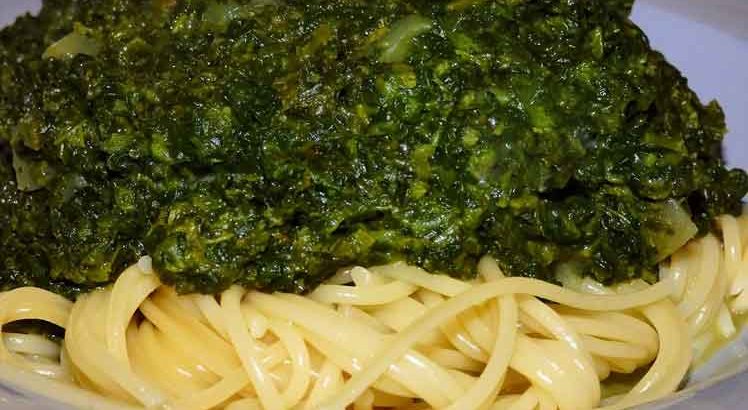 Spaghetti met Spienazie en Champignons